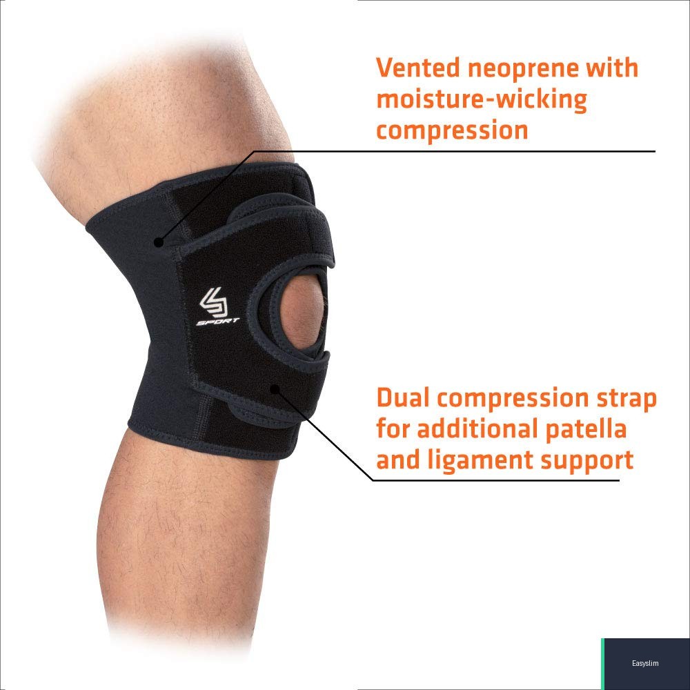 Knee Support Brace with Dual Compression Strap Neoprene Size Small