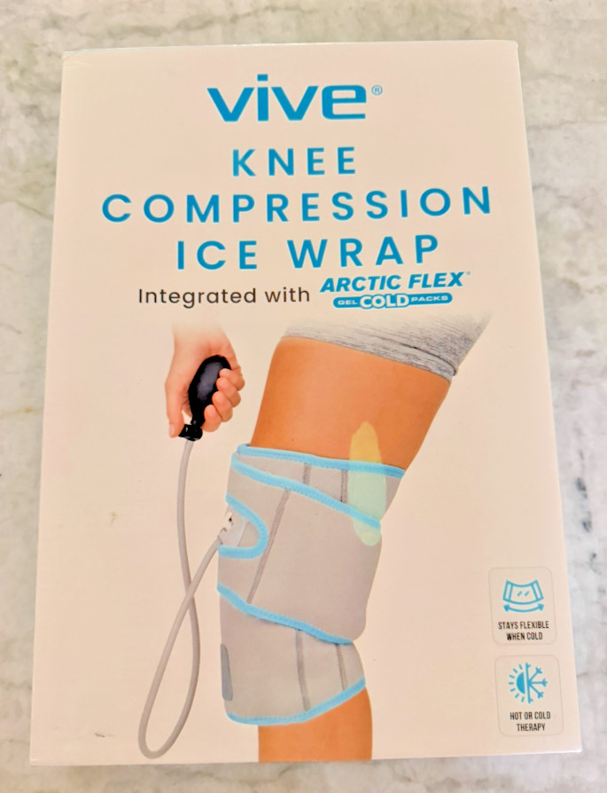 NEW Compression Knee Ice Wrap – Reusable Brace with Air Pump – Hot/Cold Therapy