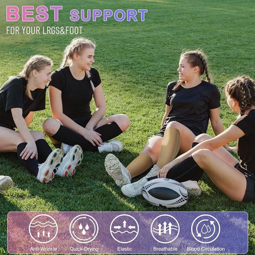 Compression Socks Calf Zipper for Men Women Sports Calf Sleeve for Pain Relief