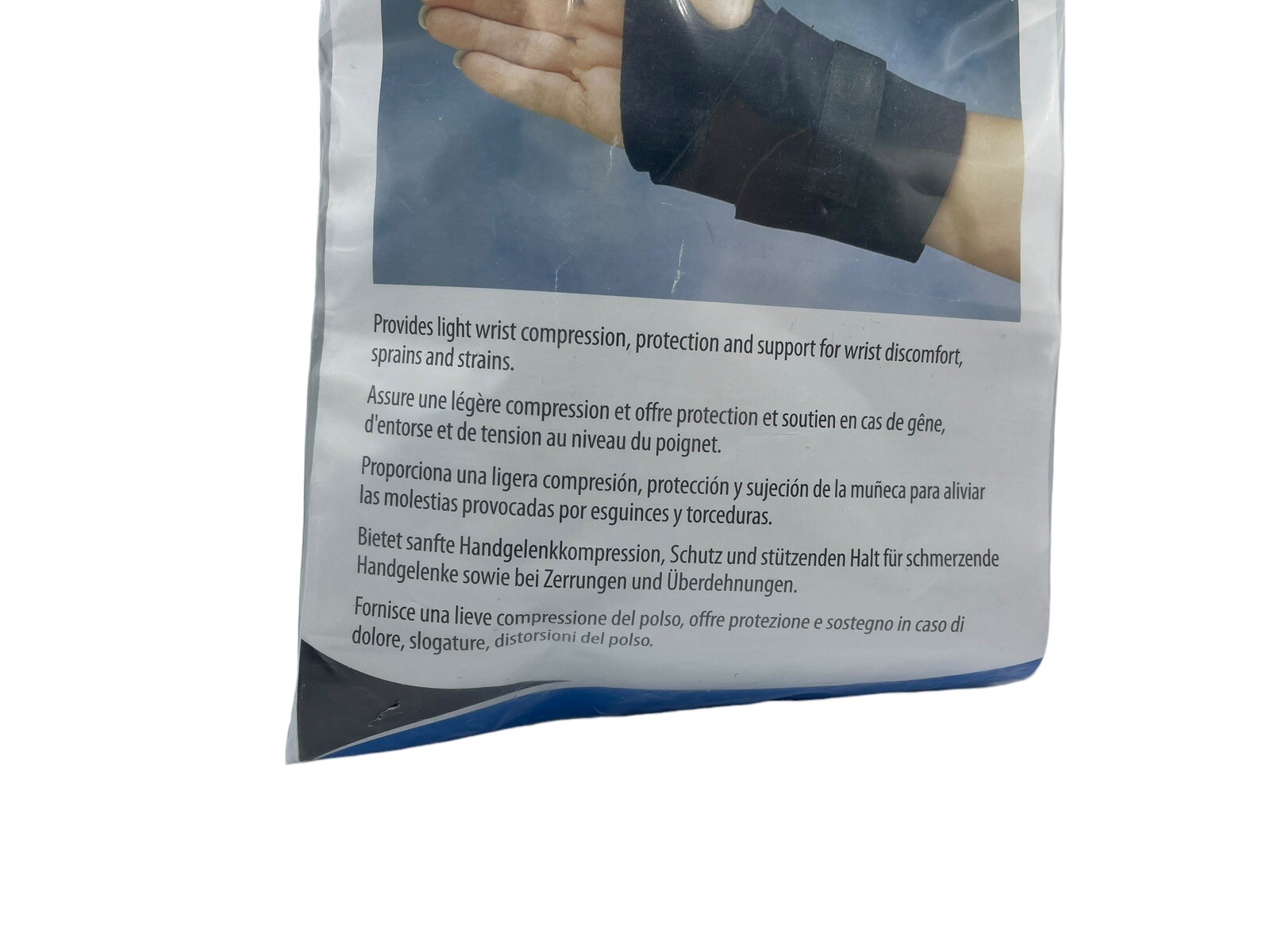 Comfort Cool Wide Wrist Wrap, Black – Provides Light Wrist Compression & Support