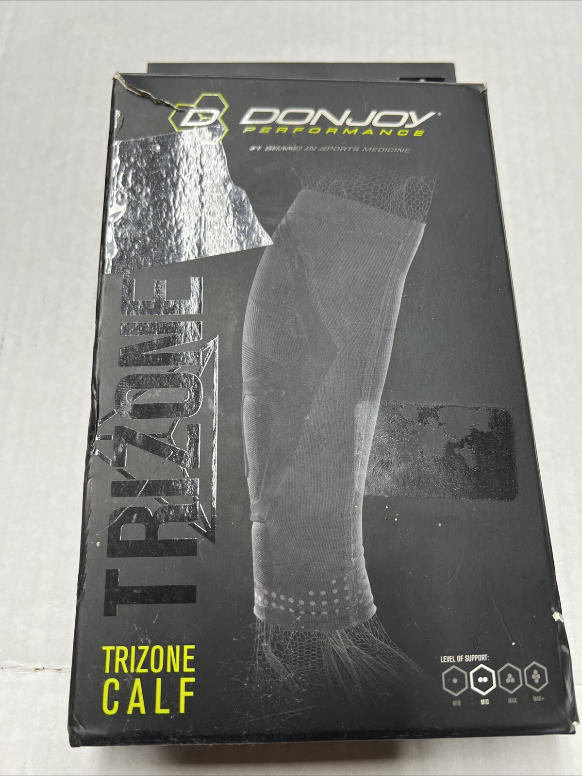 DonJoy TRIZONE Calf Sleeve Small BLACK 11”-13” Mid Level Support Fits Left Right