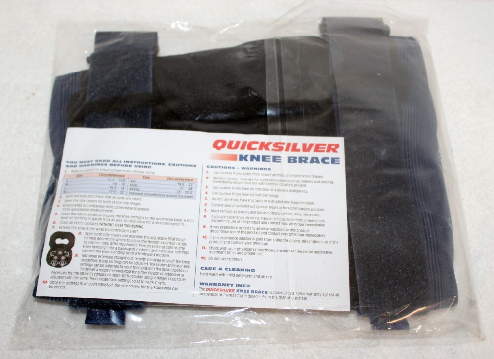 2 Pairs Quicksilver 2XL Knee Braces QS-1832-1 ~ New in Package