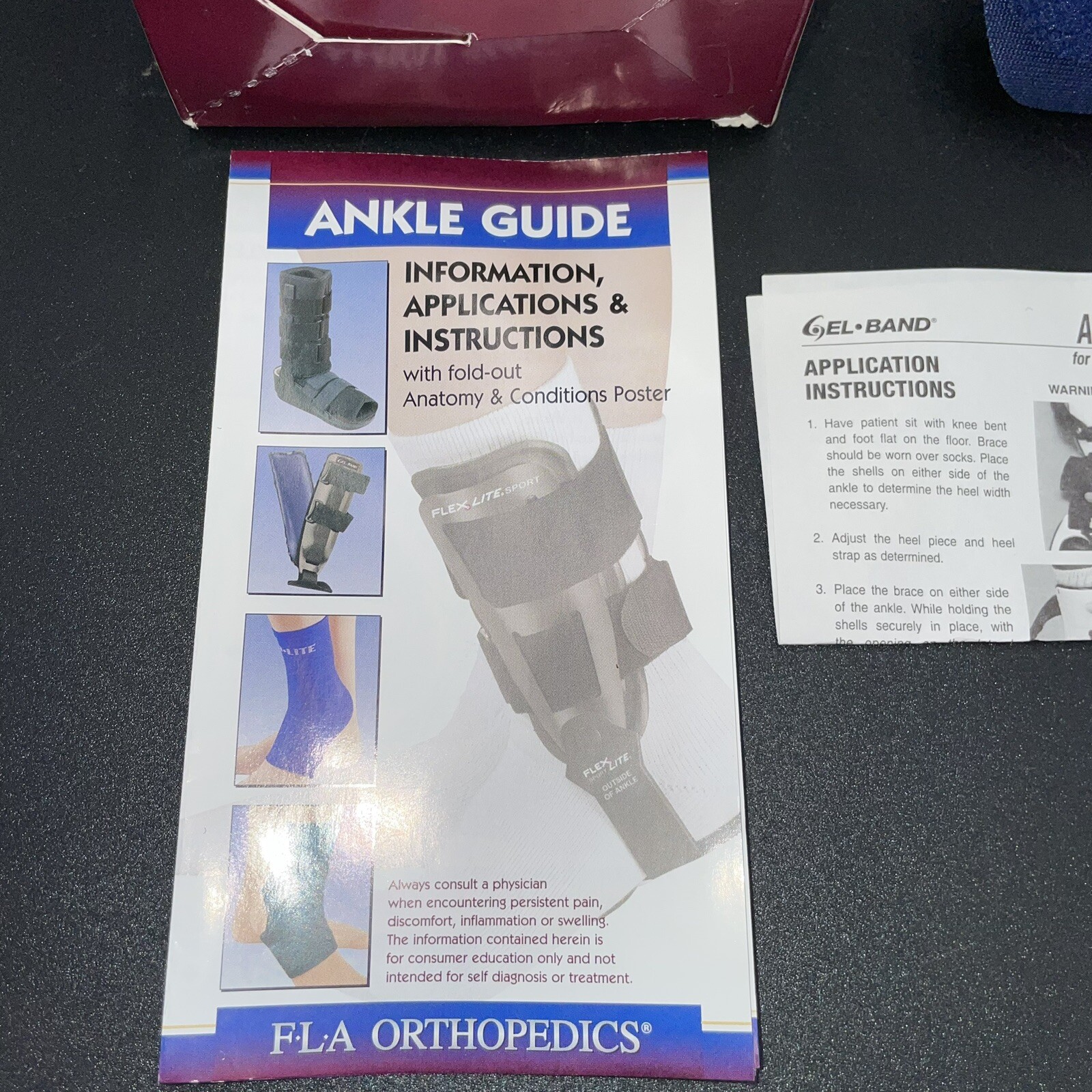 FLA Orthopedics Gel Brand Ankle Brace B5-740840 Gel Band Right Foot