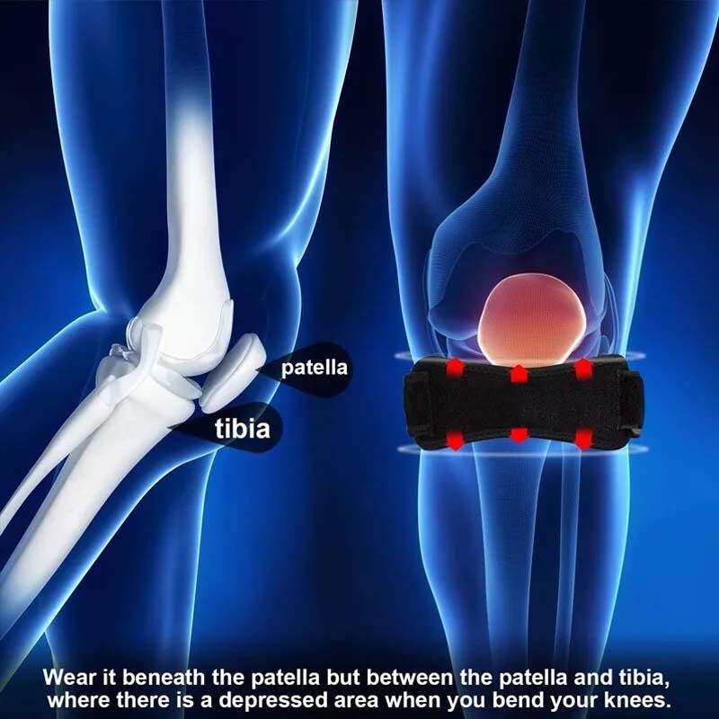 Knee Brace Support Patella Stabilizer Strap Arthritis Running Tendon Pain Relief