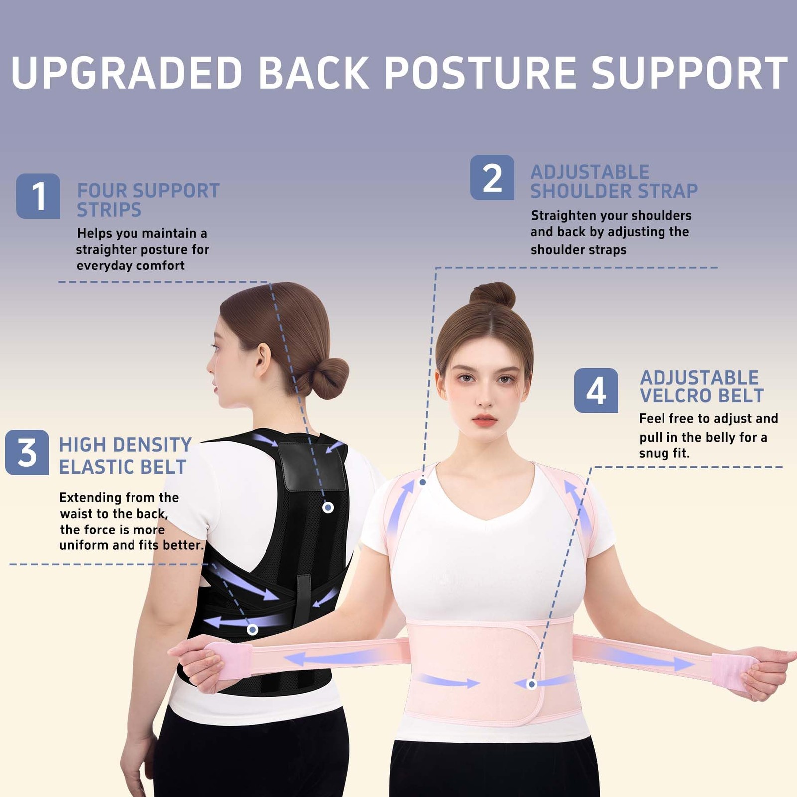 Posture Corrector for and Men, Full Back Brace for Posture , Adjustable Upper…