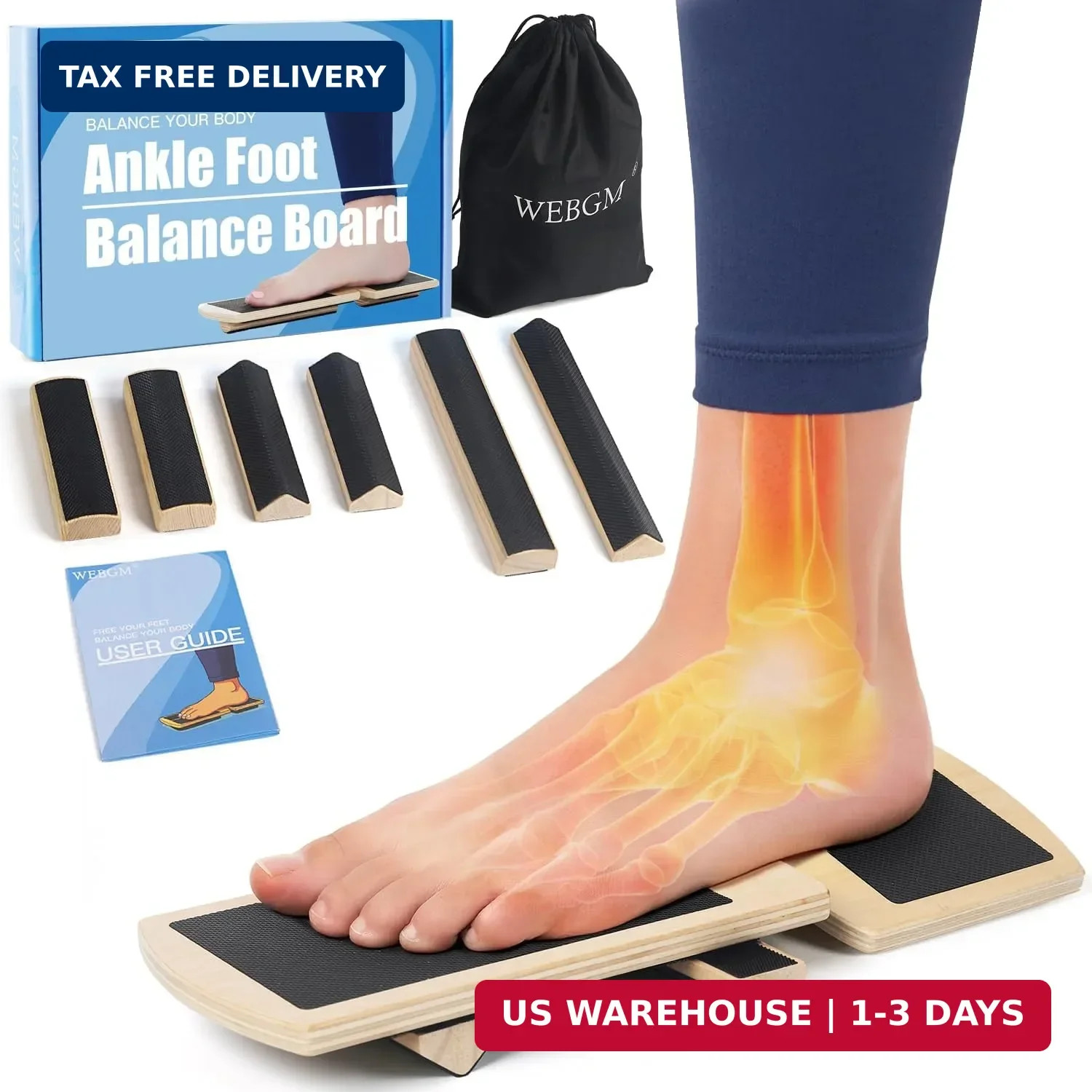 Ankle Balance Board for Physical Therapy – Foot Strengthener & Adjustable Ankle