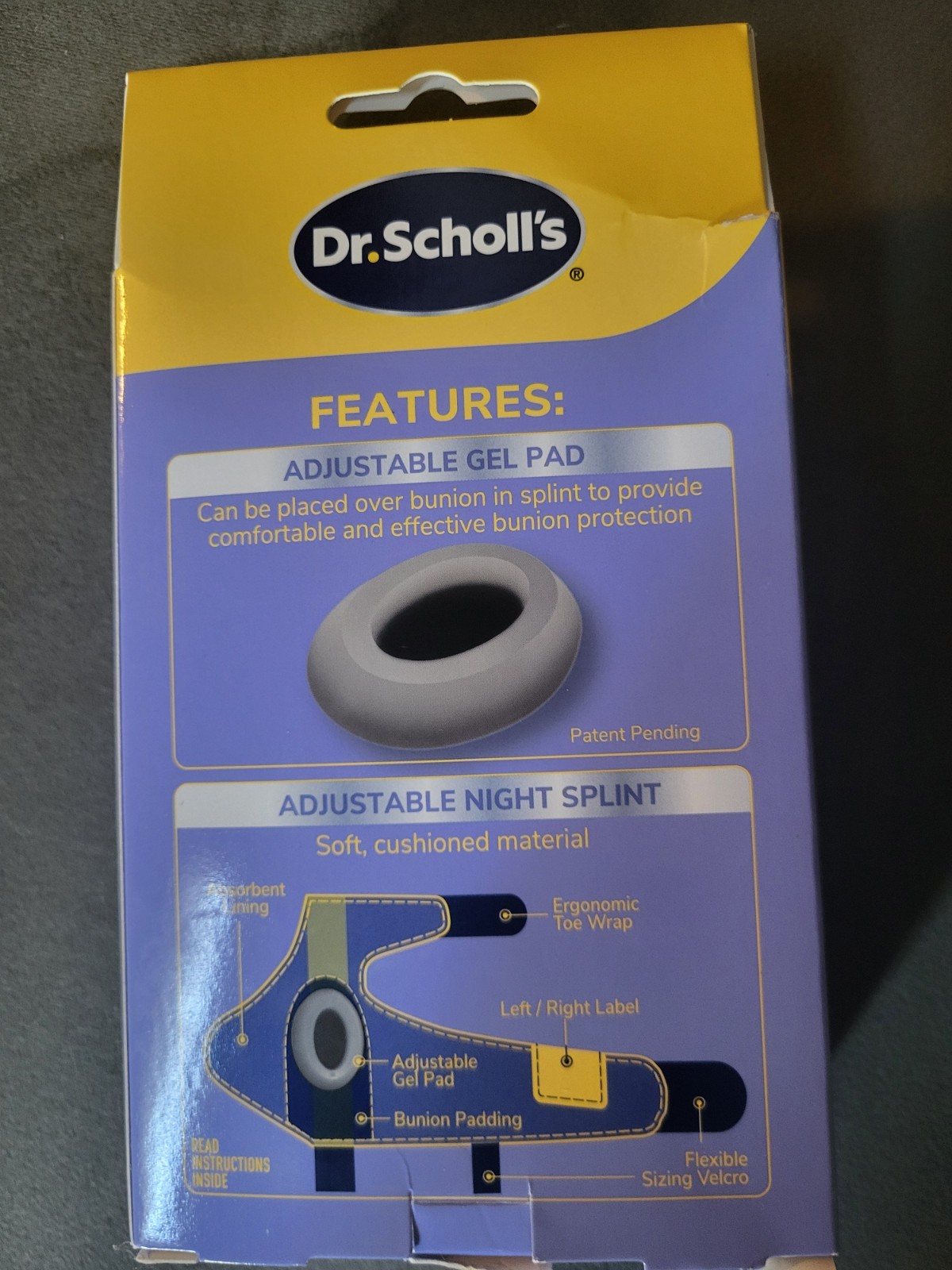 Doctor scholl’s bunion relief toe corrector