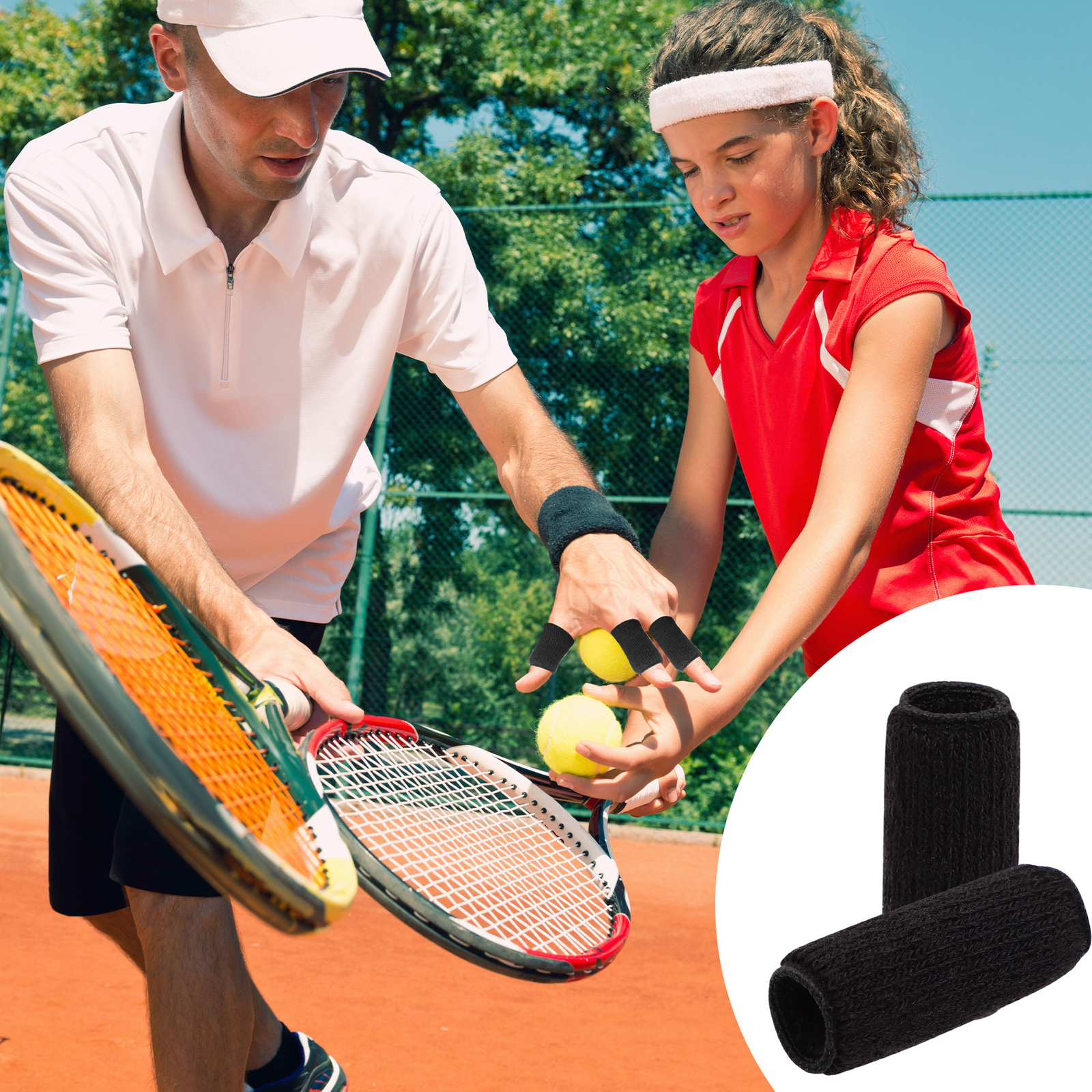 10 Pcs Black Finger Sleeves Compression Brace Splint Arthritis Sports Protector
