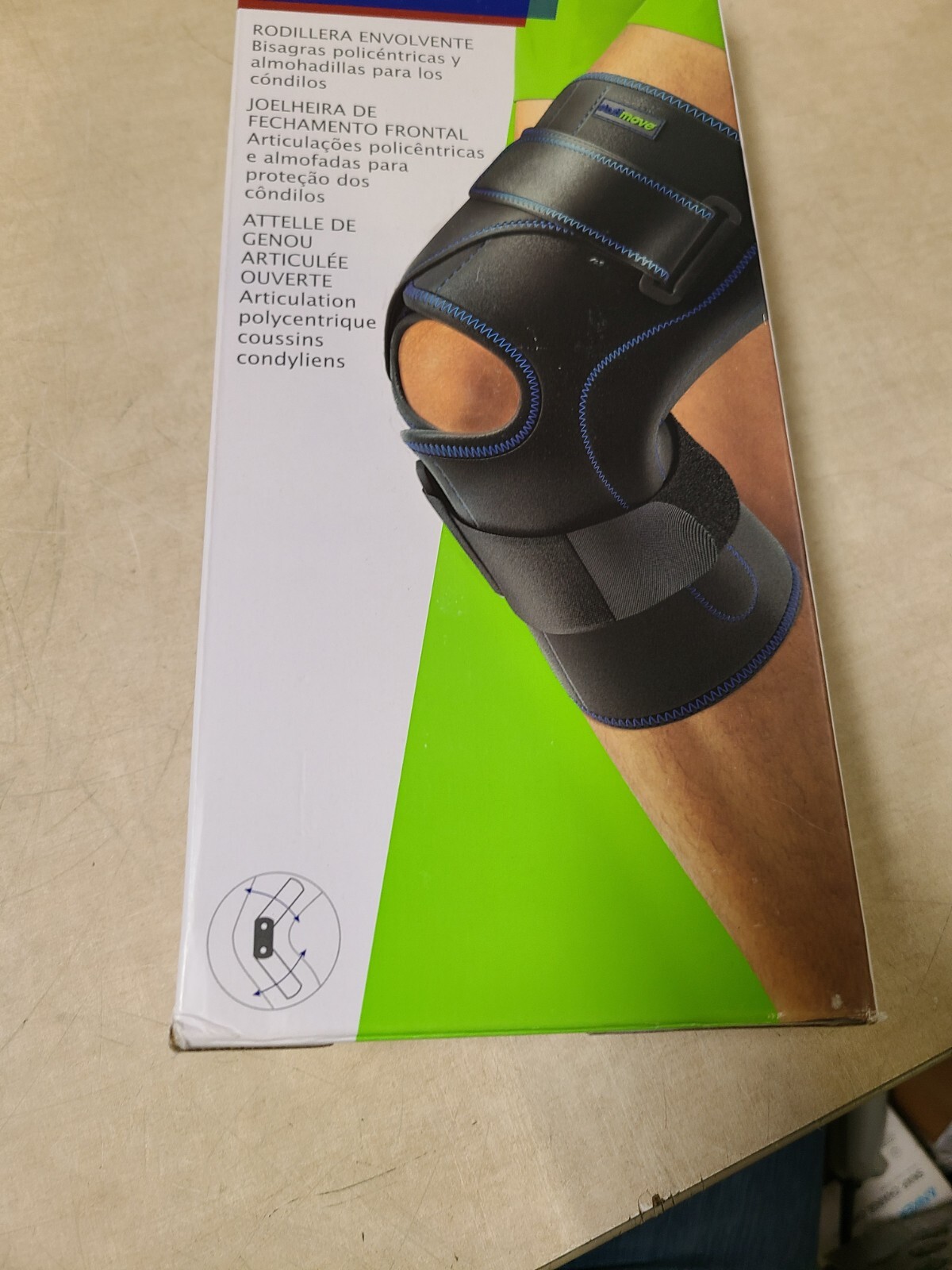 Actimove Knee Brace Wrap Around 2XL Sports Edition Latex Free Black XXL