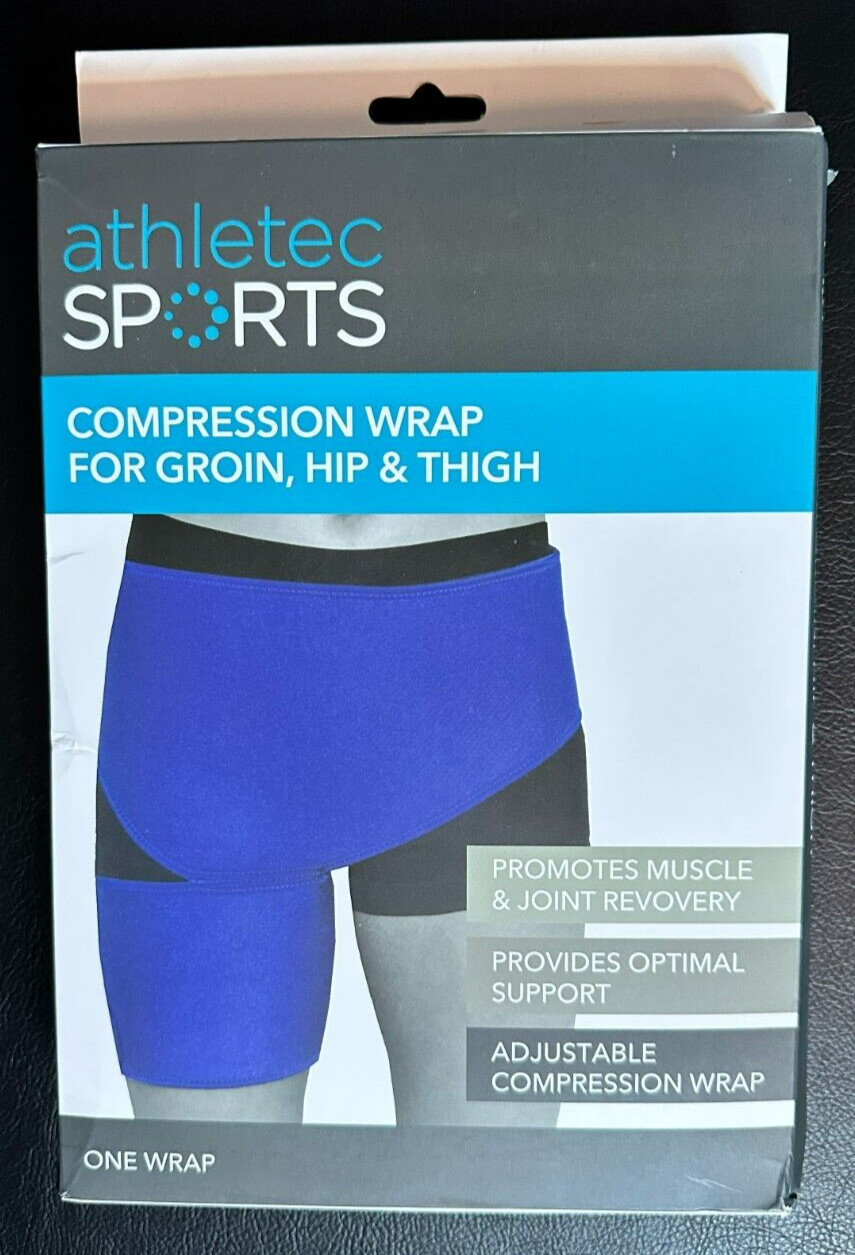 NEW athletec SPORTS nude ADJUSTABLE COMPRESSION WRAP for GROIN hip THIGH sleeve