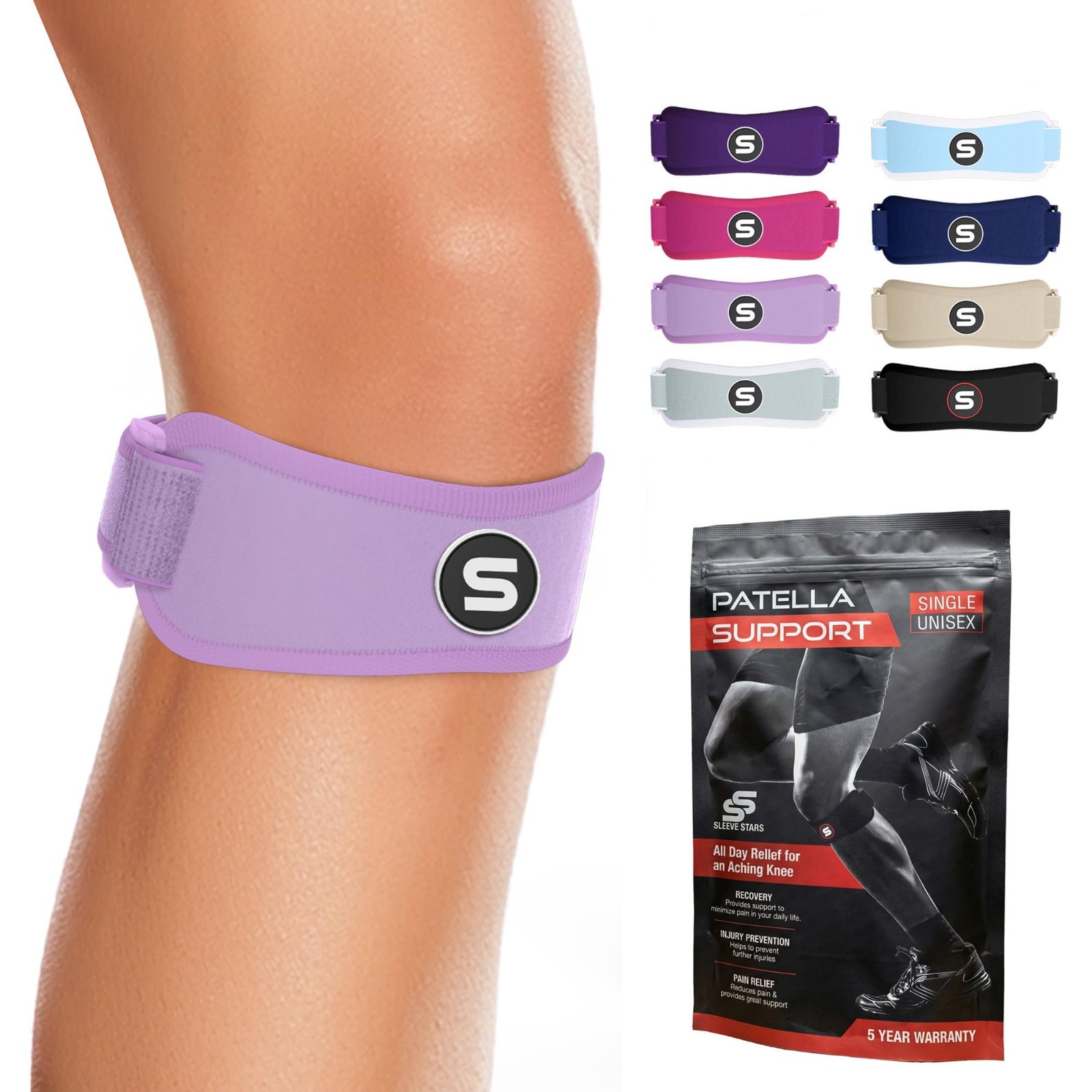 Patellar Tendon Support Strap – Adjustable Knee Brace for Osgood Schlatter – You