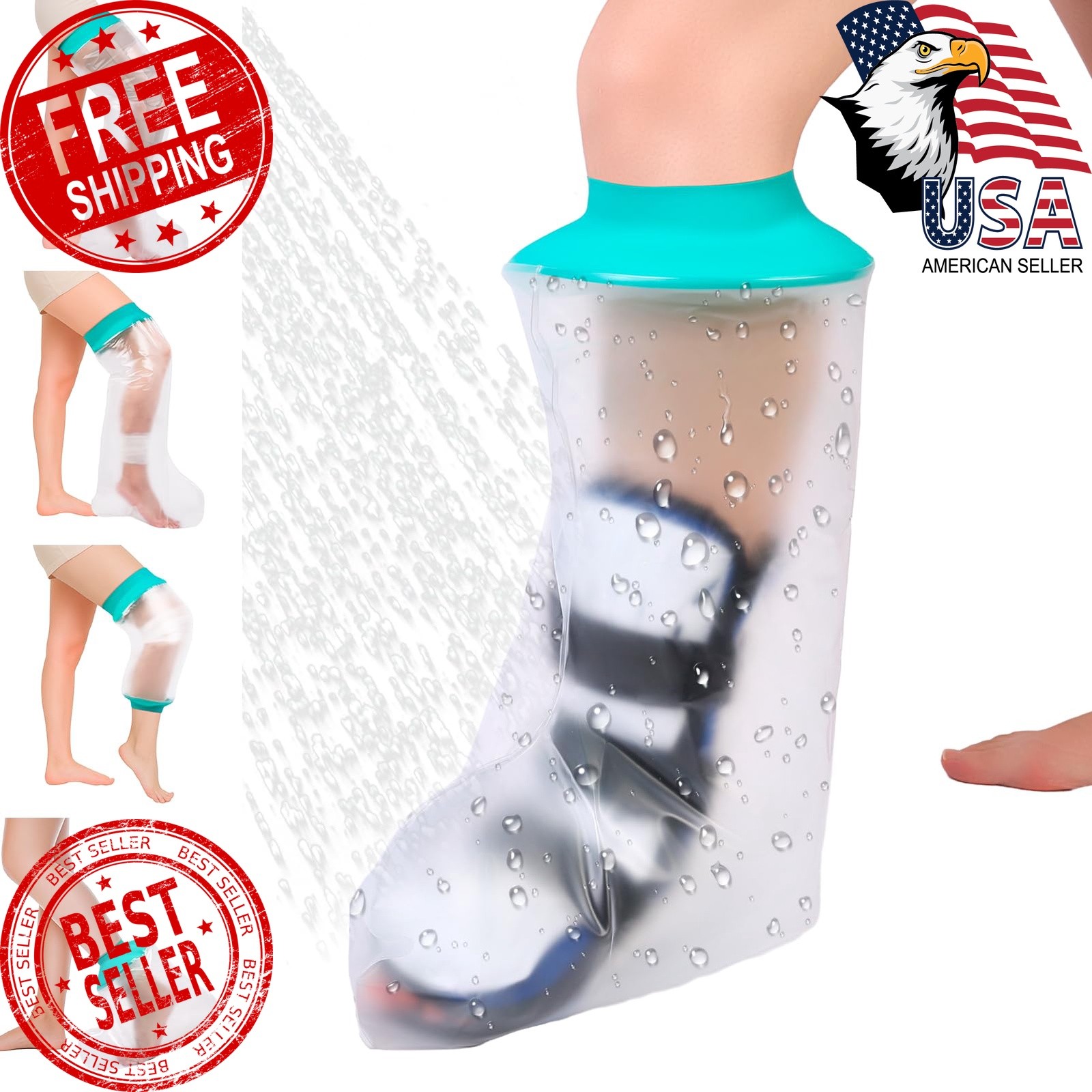 quiheat Leg Cast Cover Showering Waterproof 1PK