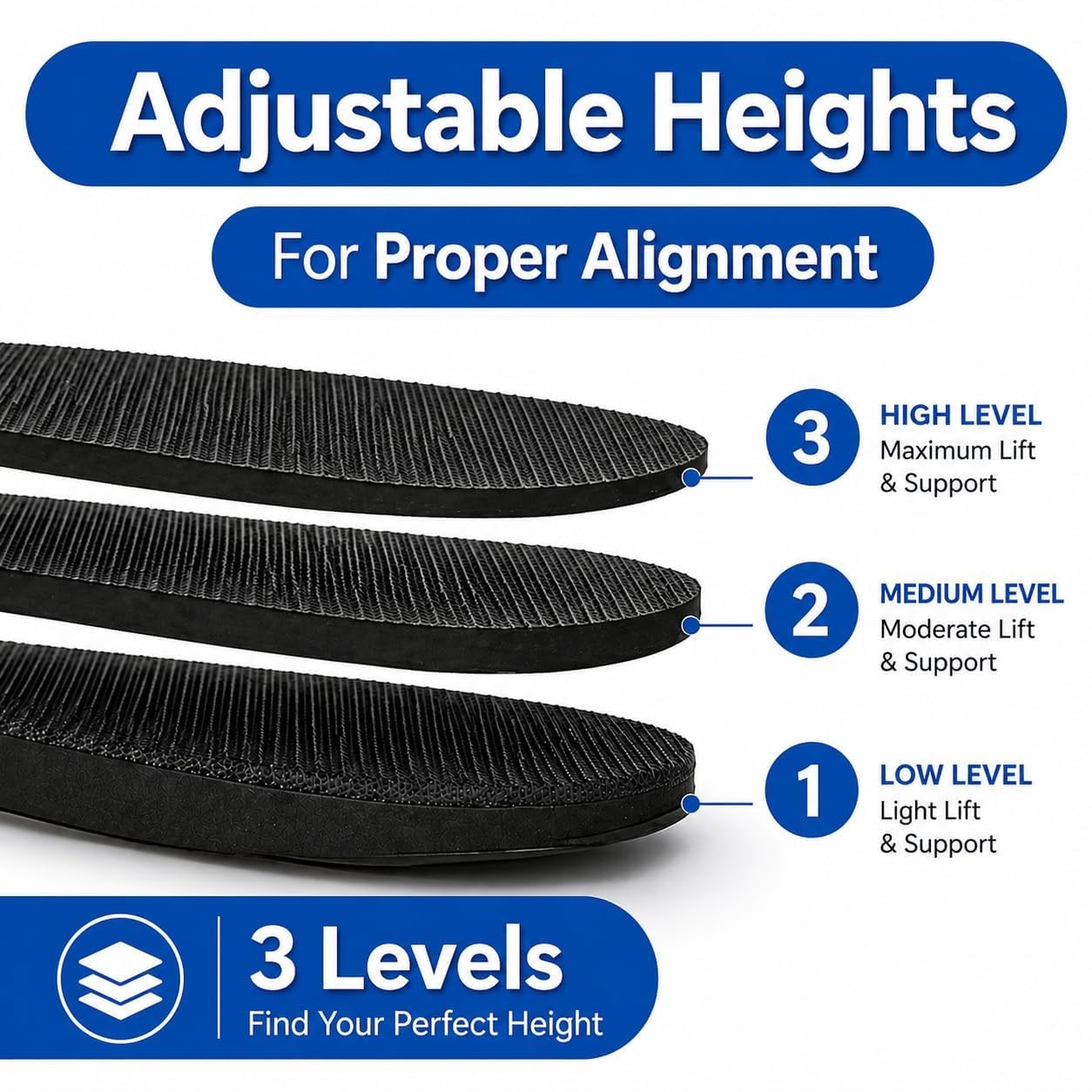 Vakly Shoe Leveler for Walking Boot – Adjustable Height Lift (3 Levels)