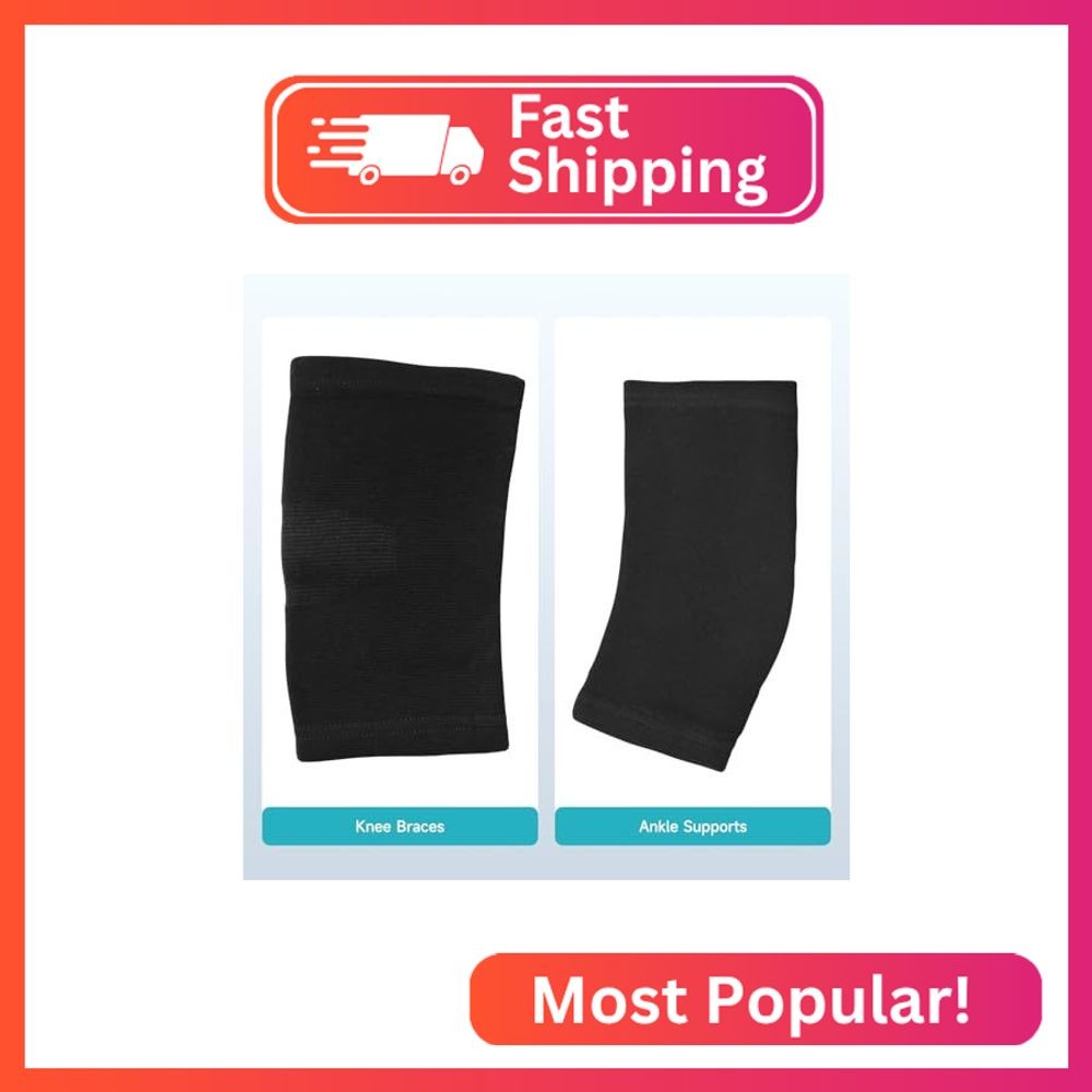 Domaste 2 Pairs Kids Compression Knee Braces and Ankle Supports, Children Non Sl