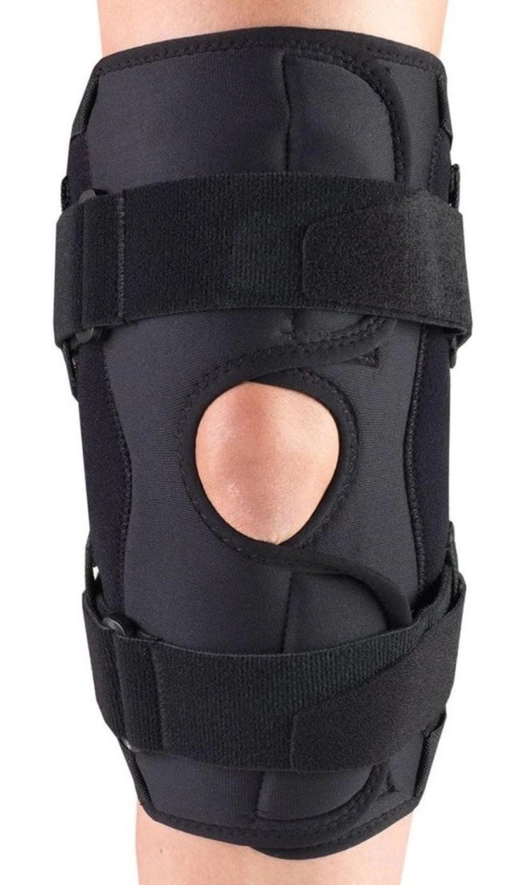 OTC ORTHOTEX Knee Stabilizer Wrap With Hinged Bars (Black) 2X-Large 2544-2L