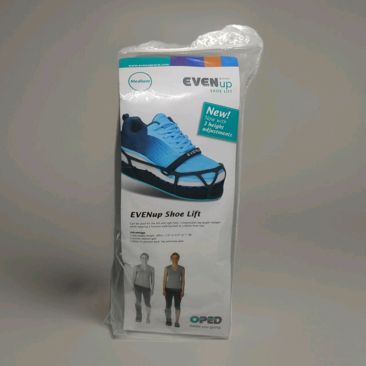 Evenup Shoe Lift Balancer Leveler Size Medium M 8.5-10.5 W 9-11 NEW