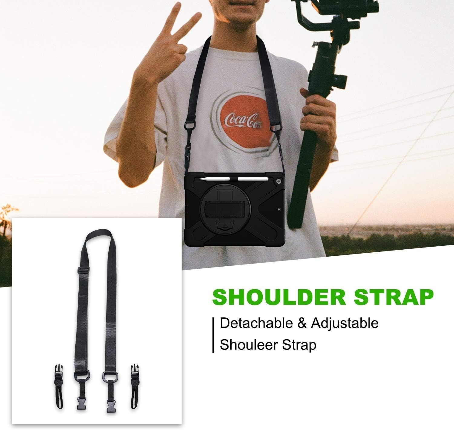 Comfortable Black Shoulder Strap with Removable Design for Ultimate Flexibility