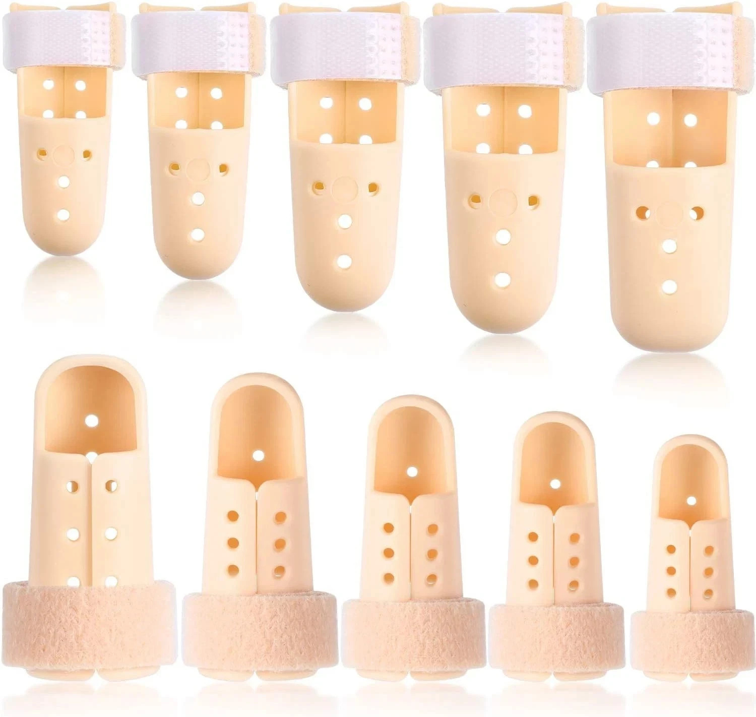 10 Pcs Mallet Finger Splint Thumb Splint, 5 Sizes Finger Support Brace Stabilize