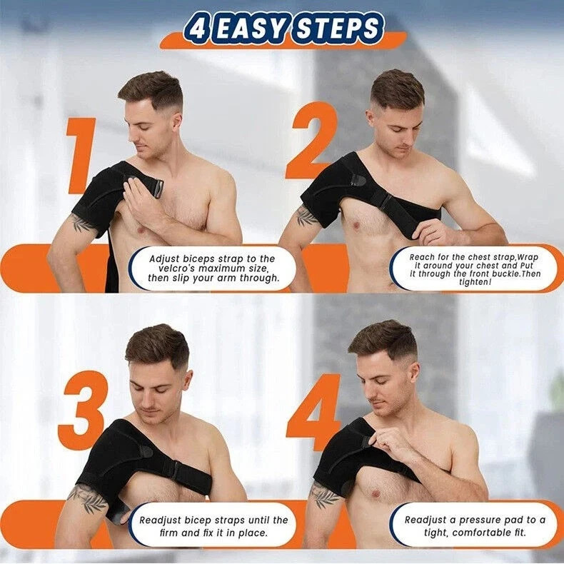 Shoulder Brace Support Compression Sleeve Torn Rotator Cuff Relief AC Joint Pain