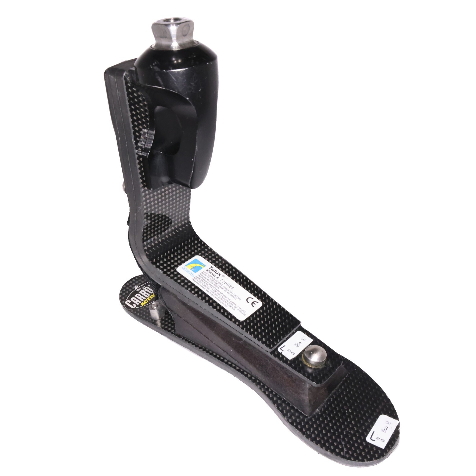 OSSUR TALUX MID-PROFILE CARBON X ACTIVE HEEL LEFT PROSTHETIC FOOT Sz 26 / CAT 3