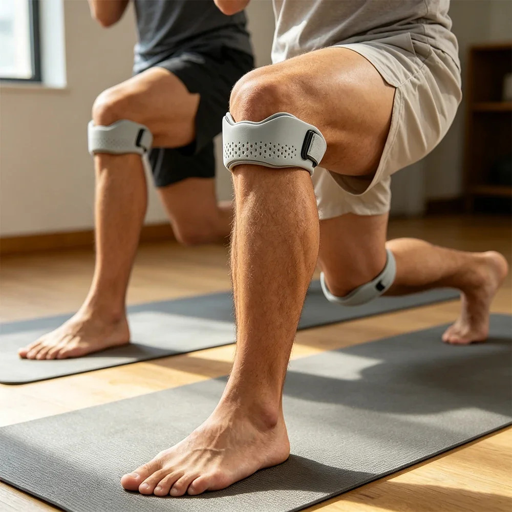 1/2Pcs Silicone Patellar Tendon Support Strap Adjustable Knee Support Pads