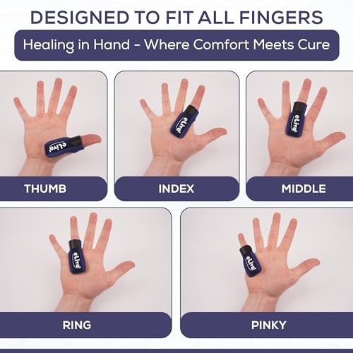 Elivo Finger Splint, Trigger Finger Support Brace for 1 Pack Single Strap