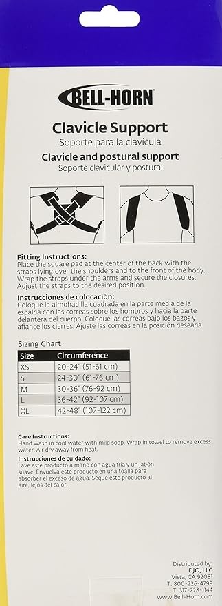 Bell-Horn Clavicle Support White X Large