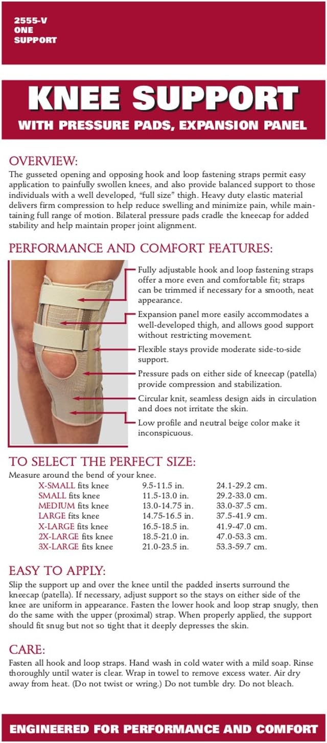 OTC Knee Support with Expansion Panel, X-Large