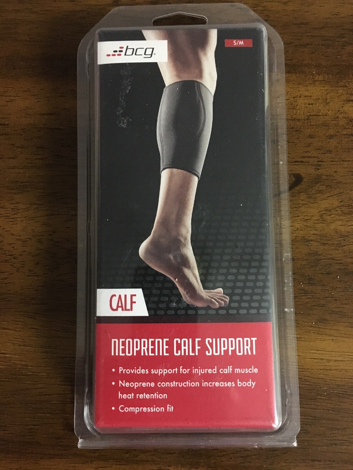 B CG-Neoprene Calf Support Size S / M Color Black Compression Support Fit-NEW