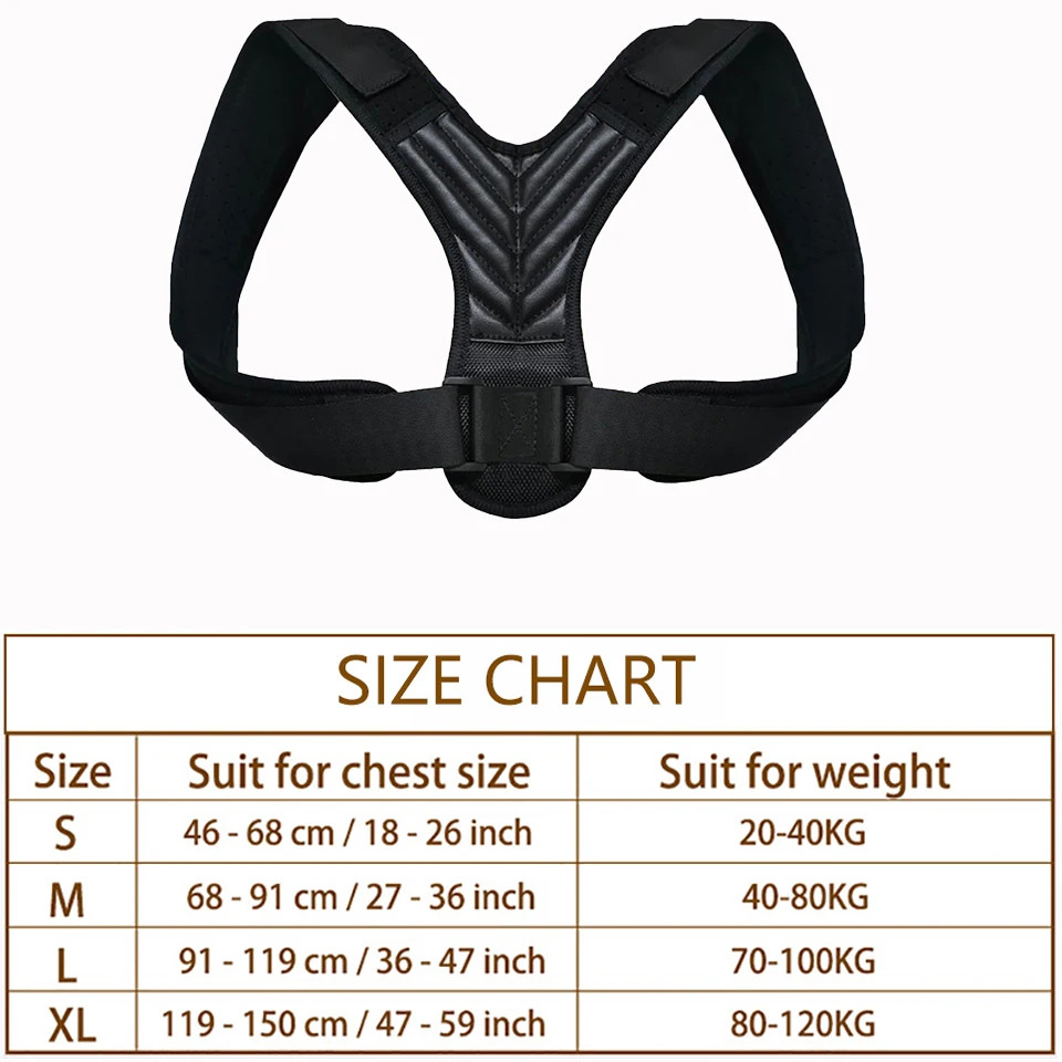 Lumbar Posture Corrector Back Brace for Men & Women – Adjustable Orthopedic Back