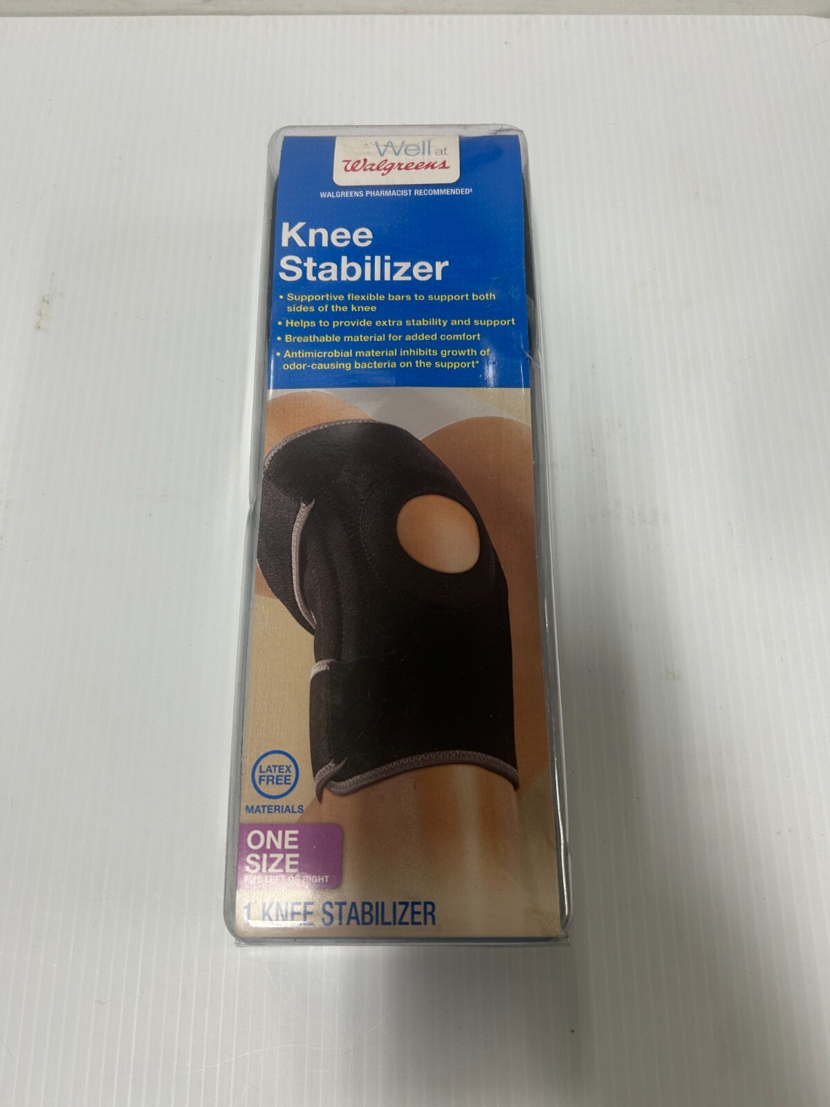 New Sealed Walgreens Knee Stabilizer One Size Fits Left or Right Latex Free