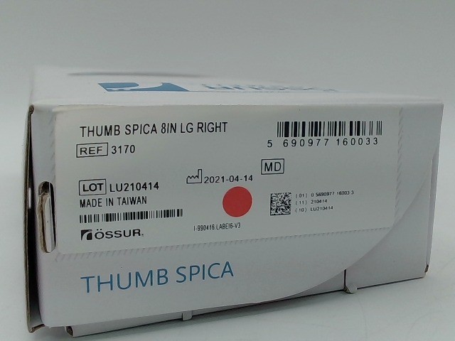 Ossur Form Fit Thumb Spica Brace Tendonitis, Sprains. Right Hand Large