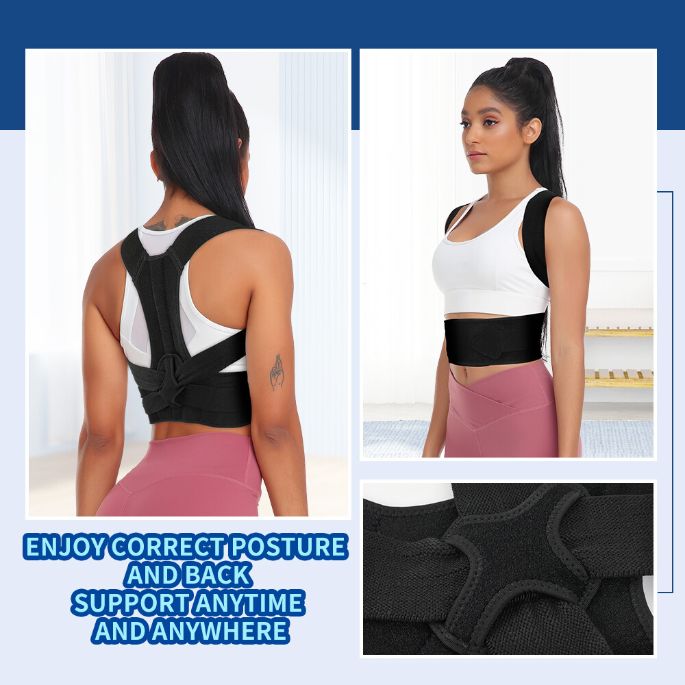 Back Brace Adjustable Posture Corrector Women Men Shoulder Straightener Support
