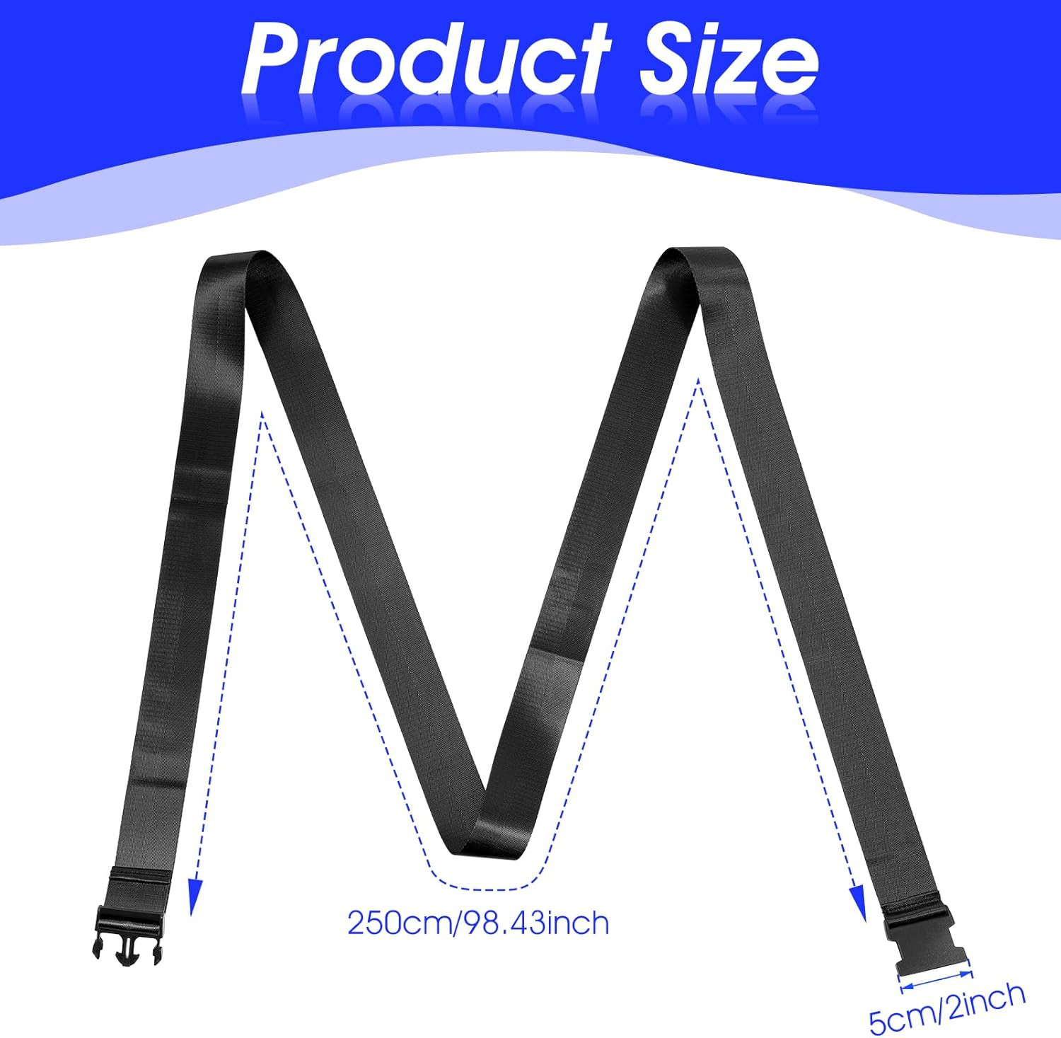 Physical Therapy Traction Strap, Adjustable Stretch Belt for Yoga, Leg & Shoulde