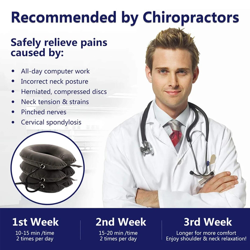 Cervical Neck Traction Device,Relief for Chronic Neck & Shoulder Alignment Pain