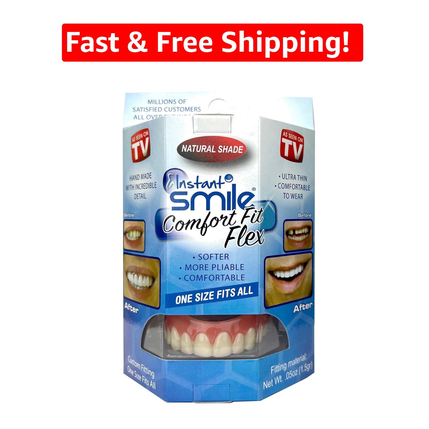 Natural Shade Comfort Fit Flex Veneers—Transform Your Smile Effortlessly