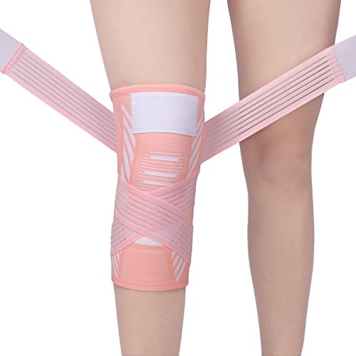 Knee Brace for Women & Men Knee Support Sleeve 1 PCS (M) | Knee Medium Pink