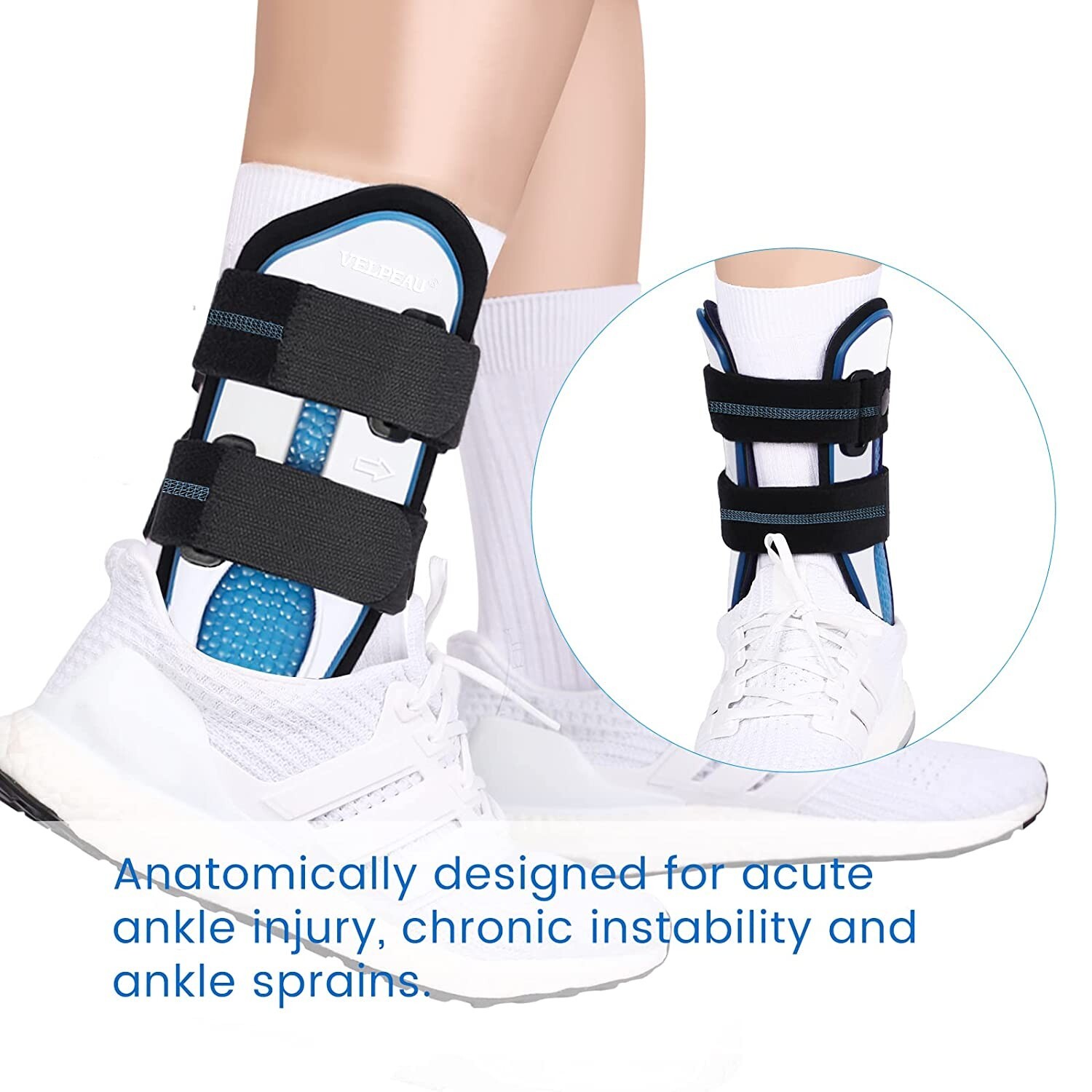 Velpeau VP1503 Ankle Support Brace Stirrup Stabilizer Left or Right Fit unisex