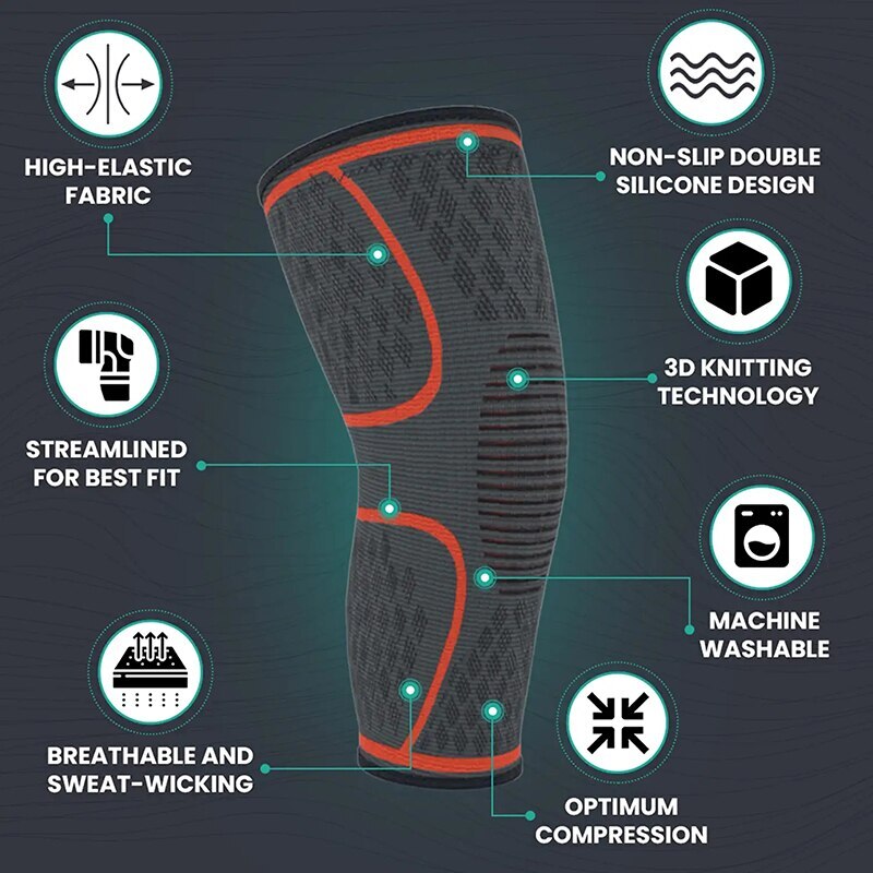 Knee Patella Support Brace Compression Sleeve Sports Joint Pain Arthritis Relief