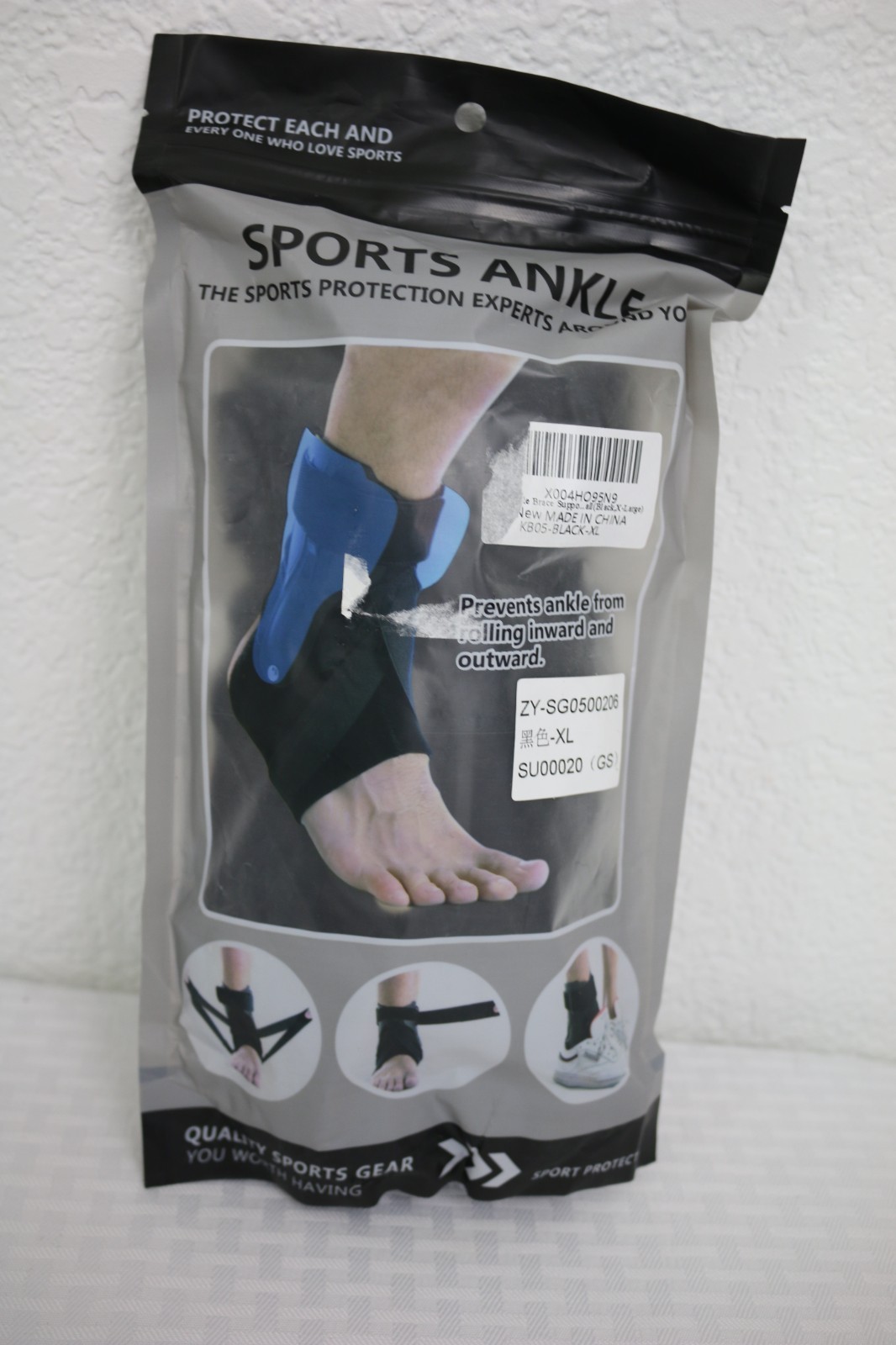 NEW Sports Ankle Brace Adjustable Support for Sprained Ankle Size XL Unisex