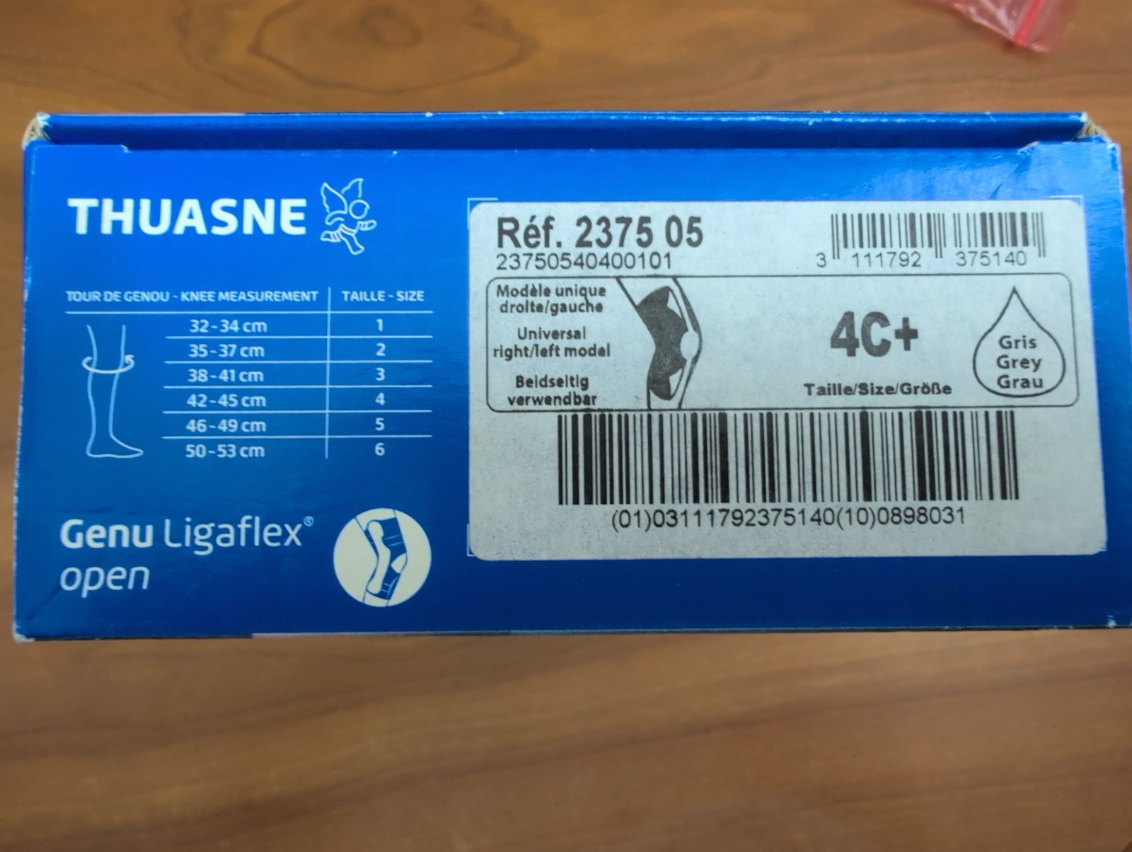Thuasne Genu Ligaflex Open Design Knee Brace Support 2375-05 w/TM5 Hinge Sz 4C+