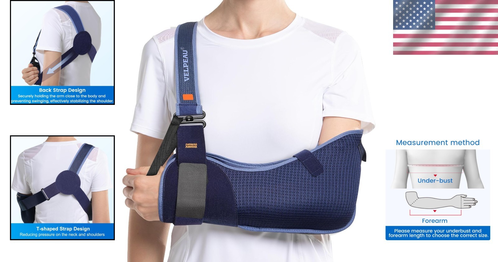 Shoulder Immobilizer Arm Sling – Rotator Cuff Support