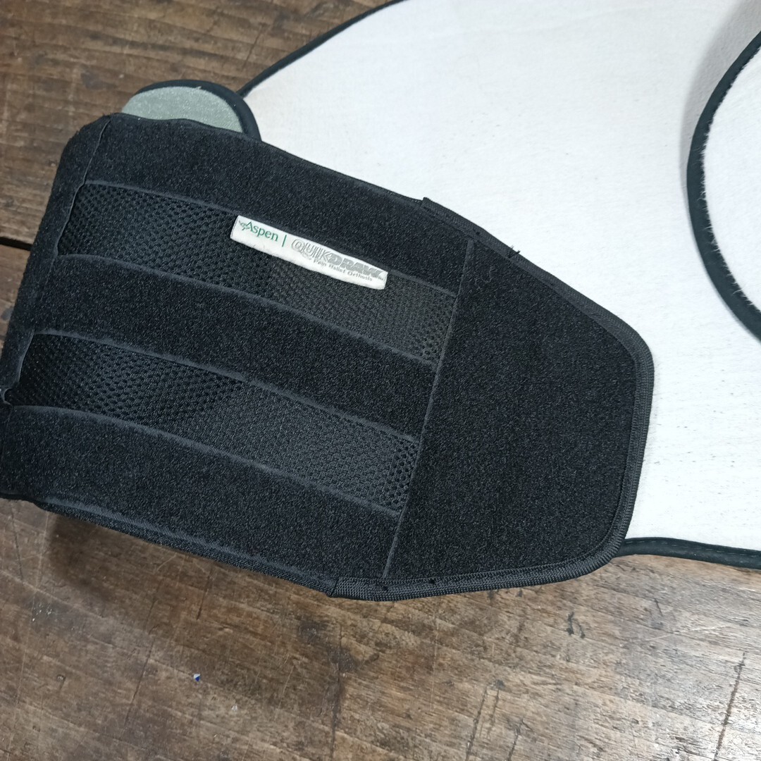 Aspen Contour Quickdraw Lumbar Spine Adjustable Back Brace Black Sz Large