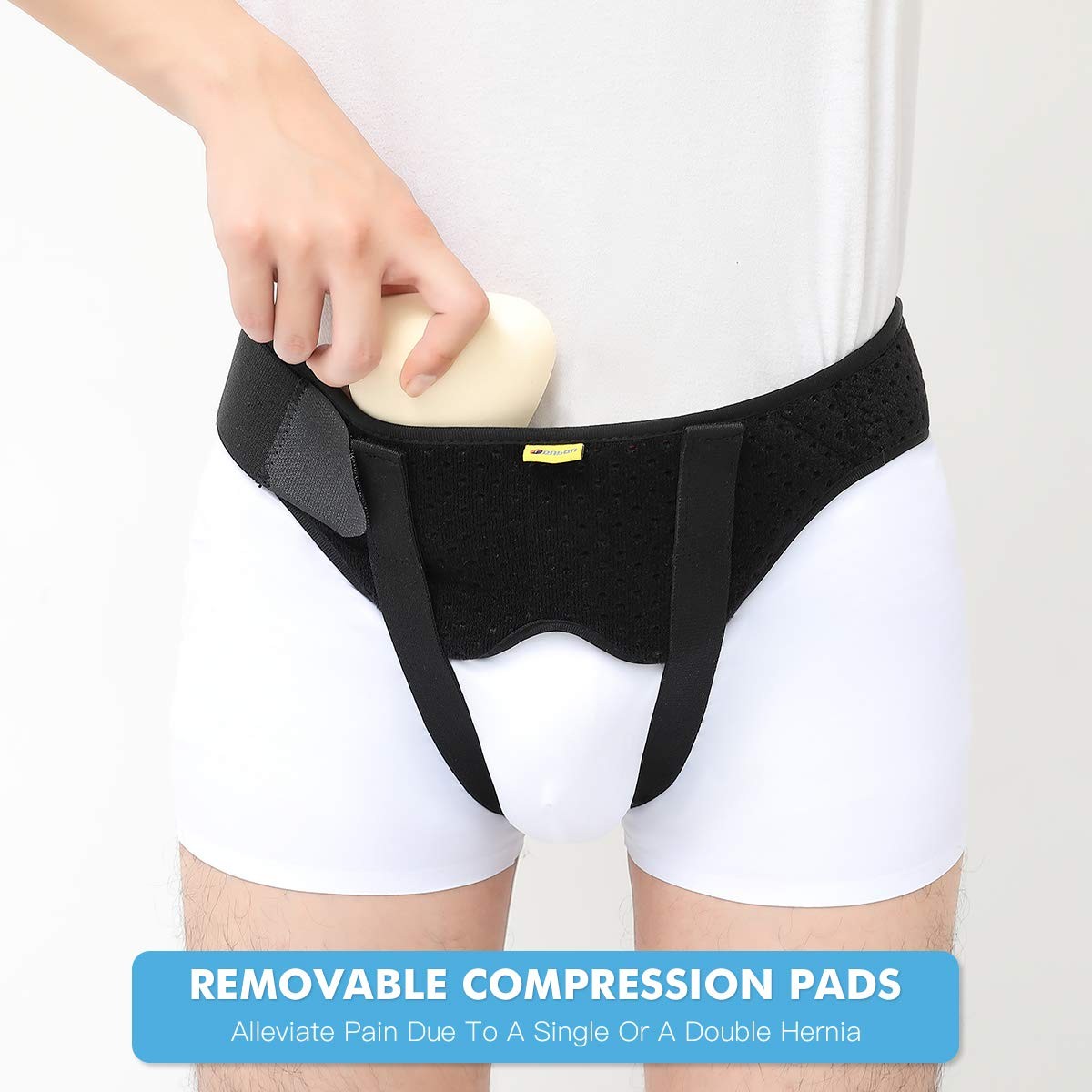 Inguinal Hernia Belt Men Women Adjustable Double Groin Support Truss Medium