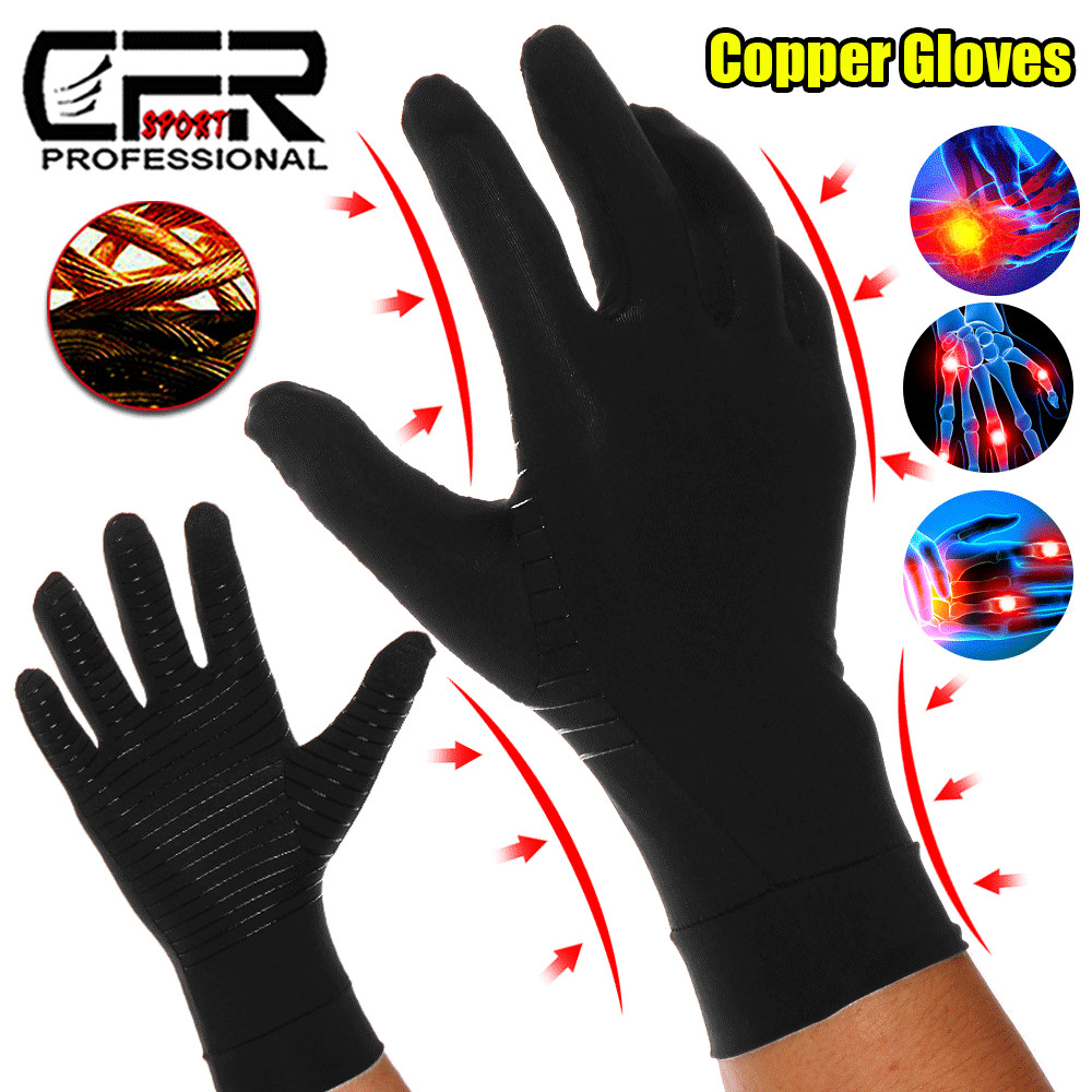 Copper Compression Gloves Arthritis Pain Relief Hand Joint Support Brace
