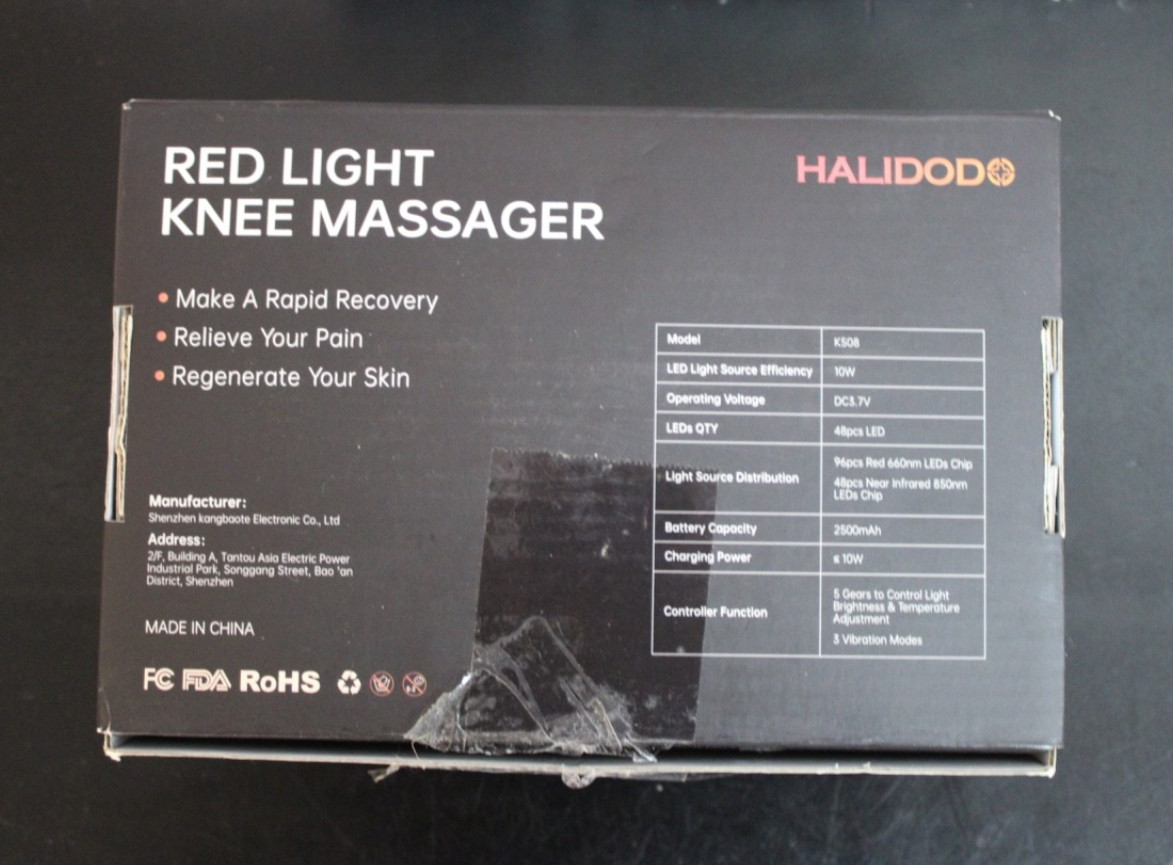 NIB Halidodo Knee Brace Near Infrared Therapy Vibration Knee Massage ~ Cordless