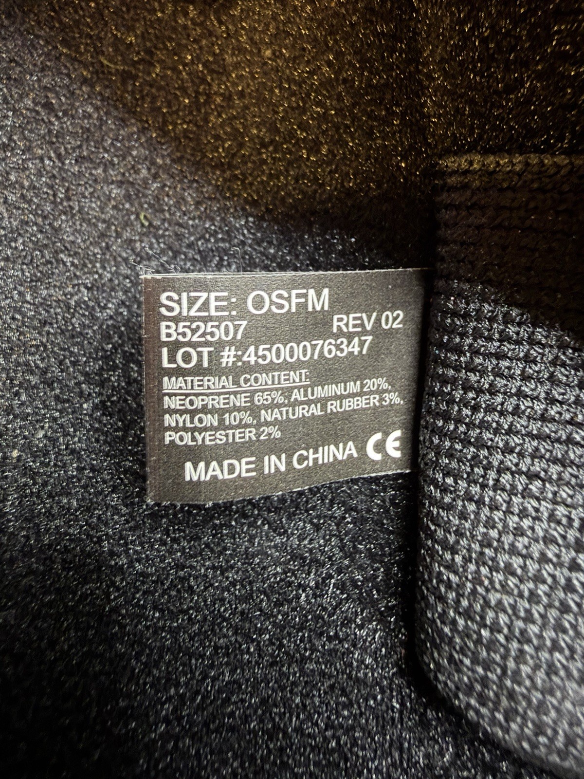 Mueller OSFM Black Brace Neoprene Aluminum Nylon CE Certified B52507