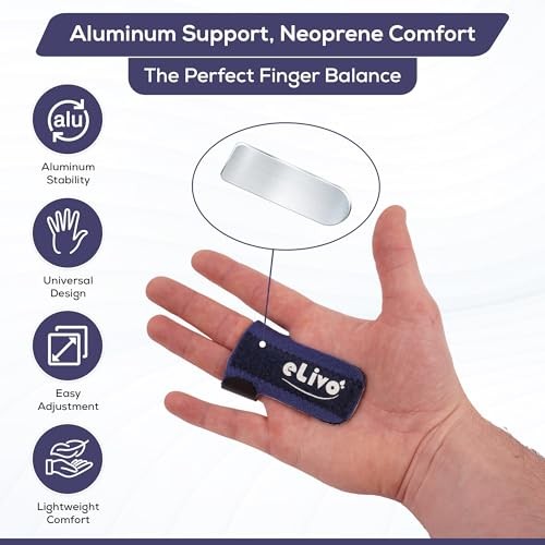 Elivo Finger Splint, Trigger Finger Support Brace for 1 Pack Single Strap