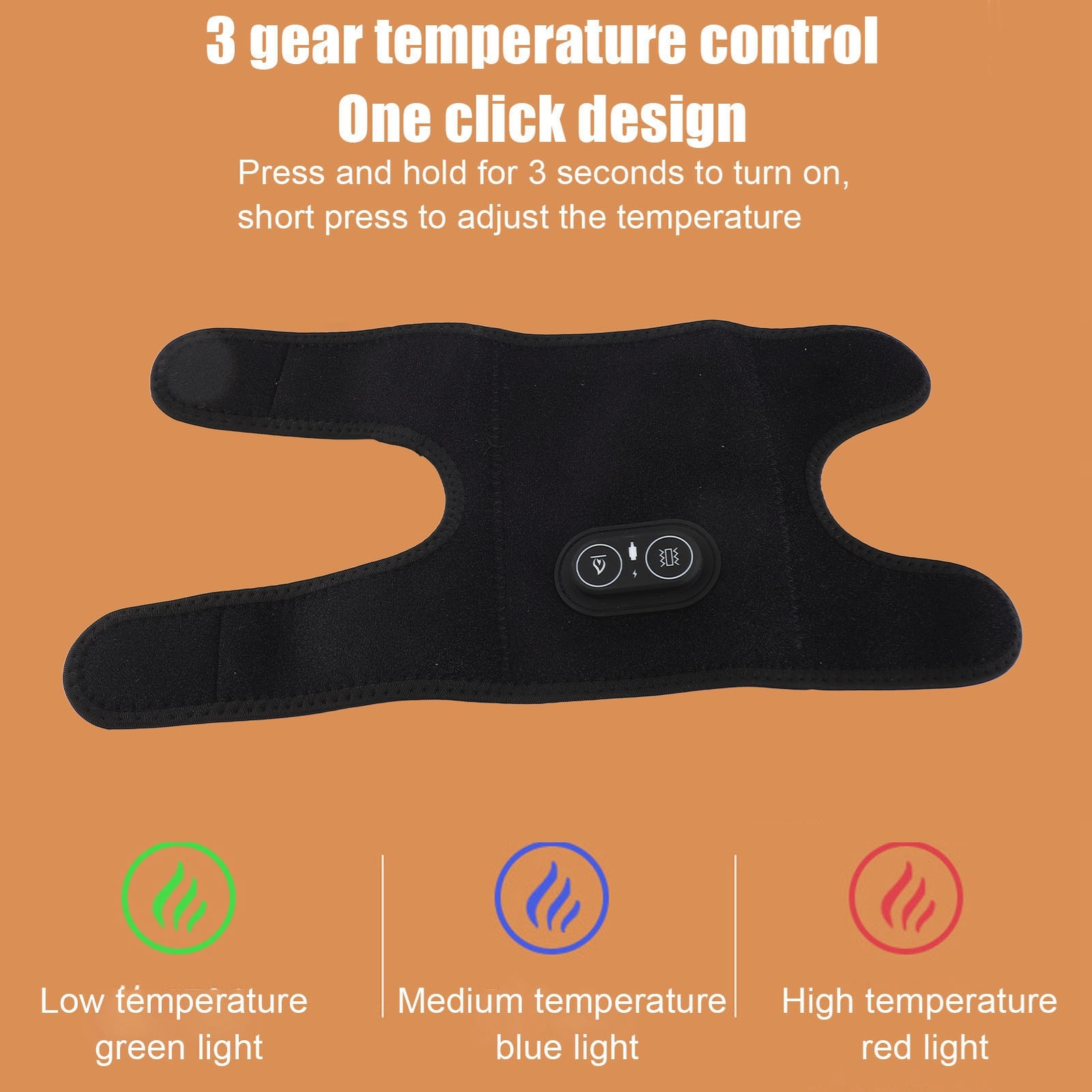 Heated Elbow Brace Adjustable Hot Compress Vibration Elbow Wrap Pad WT