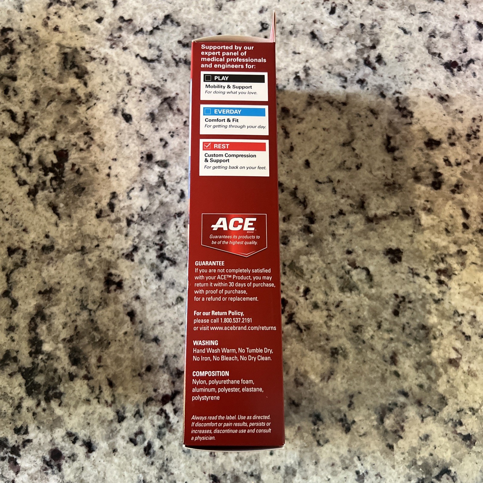 ACE Night Wrist Sleep Support, Adjustable, Blue, Helps Provide Relief from Sy
